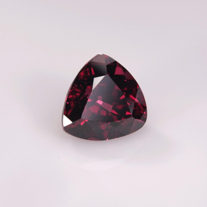 Natural Rhodolite Garnet 3.31 Carats Reddish Pink Trilliant  9x9 mm Loose Gemstone - Image 7