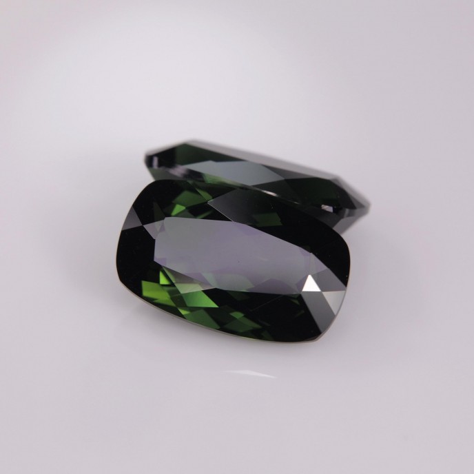 Natural Tourmaline Pair 7.08 Carats Forest Green Cushion 13x8 mm Loose Gemstone - Image 2