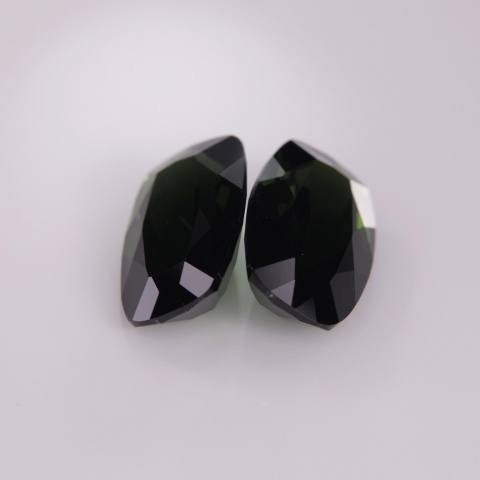Natural Tourmaline Pair 7.08 Carats Forest Green Cushion 13x8 mm Loose Gemstone - Image 3
