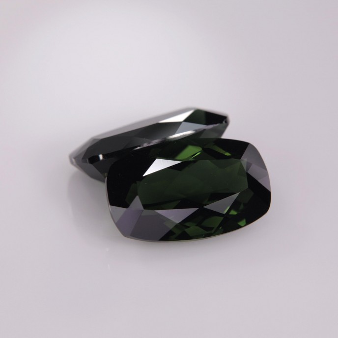 Natural Tourmaline Pair 7.08 Carats Forest Green Cushion 13x8 mm Loose Gemstone - Image 4