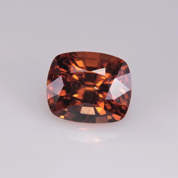 Natural Zircon 3.45 Carats Imperial Orange Cushion 9x7 mm Loose Gemstone - Image 2