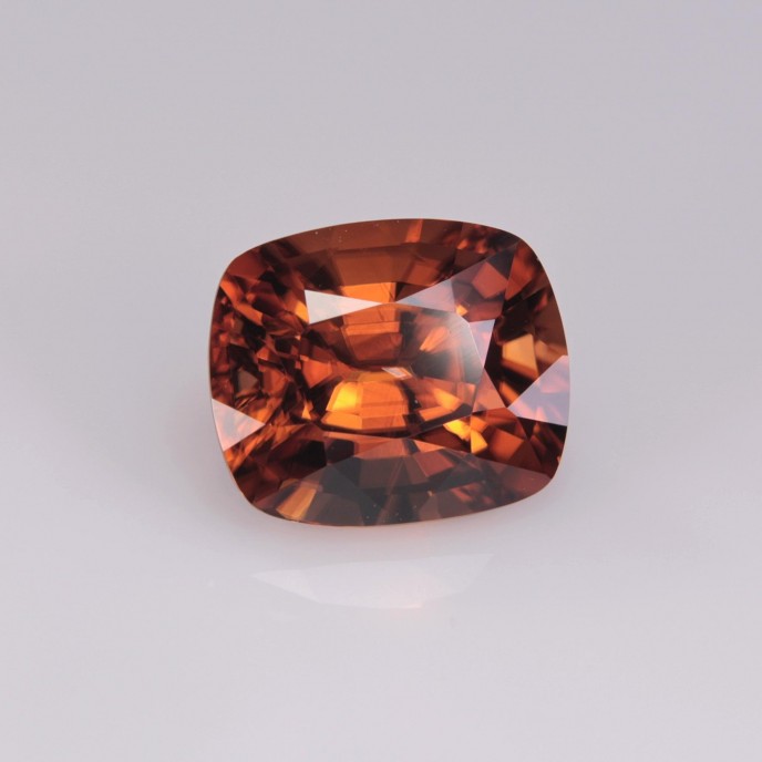 Natural Zircon 3.45 Carats Imperial Orange Cushion 9x7 mm Loose Gemstone - Image 1