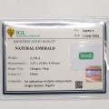 Natural Emerald Certified 2.13 Carats Green Emerald 11x6 mm Loose Gemstone - Image 1