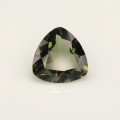 Natural Moldavite 2.39 Carats Moss Green Trilliant  10x10 mm Loose Gemstone - Image 1