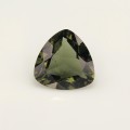Natural Moldavite 2.39 Carats Moss Green Trilliant  10x10 mm Loose Gemstone - Image 3