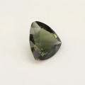 Natural Moldavite 2.39 Carats Moss Green Trilliant  10x10 mm Loose Gemstone - Image 5