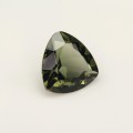 Natural Moldavite 2.39 Carats Moss Green Trilliant  10x10 mm Loose Gemstone - Image 6