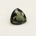 Natural Moldavite 2.39 Carats Moss Green Trilliant  10x10 mm Loose Gemstone - Image 7