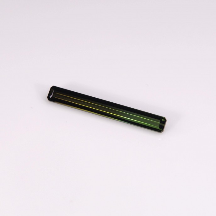 Natural Tourmaline Bi Color 3.40 Carats Honey to Green Long Emerald 28x4 mm Loose Gemstone - Image 2