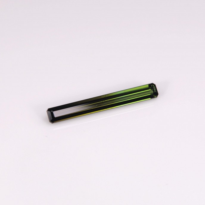 Natural Tourmaline Bi Color 3.40 Carats Honey to Green Long Emerald 28x4 mm Loose Gemstone - Image 4