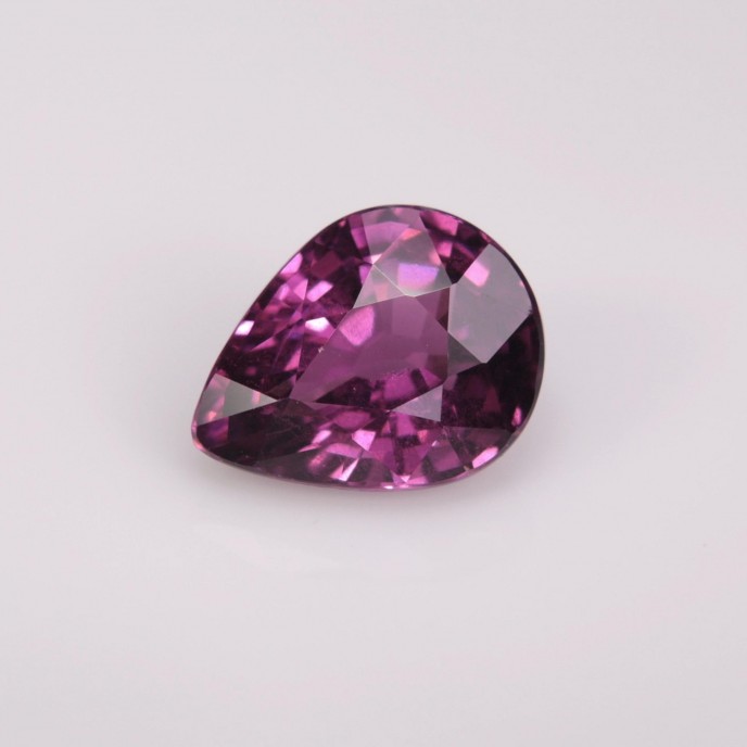 Natural Rhodolite Garnet 1.54 Carats Purple Pear 8x6 mm Loose Gemstone - Image 1