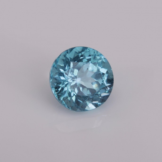 Natural Apatite 1.78 Carats Paraiba Blue Round 7x7 mm Loose Gemstone - Image 1
