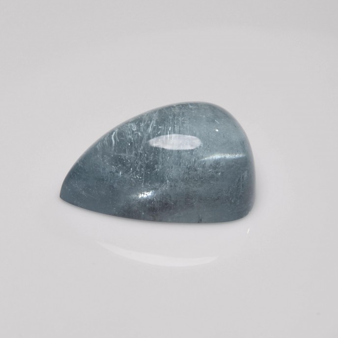 Natural Aquamarine 37.18 Carats Blue Pear Cabochon 26x17 mm Loose Gemstone - Image 1