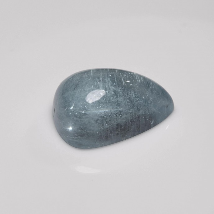 Natural Aquamarine 37.18 Carats Blue Pear Cabochon 26x17 mm Loose Gemstone - Image 6