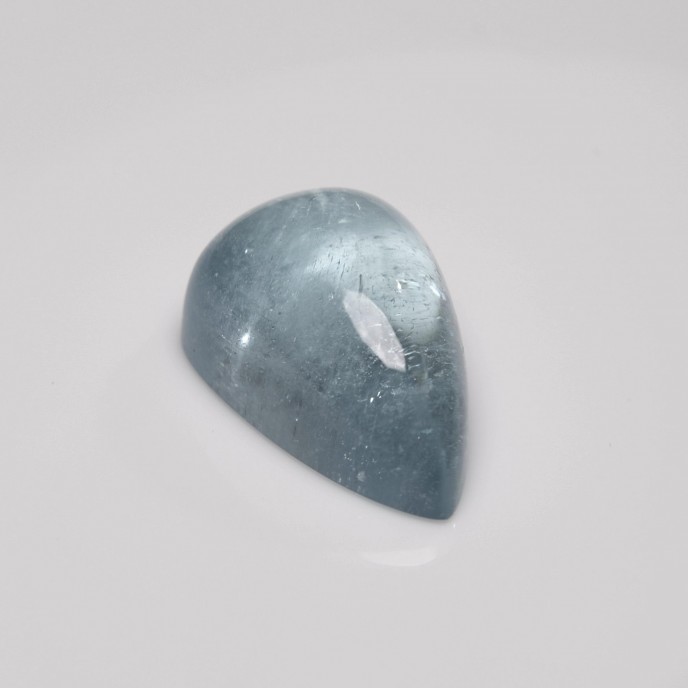 Natural Aquamarine 37.18 Carats Blue Pear Cabochon 26x17 mm Loose Gemstone - Image 7