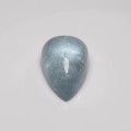 Natural Aquamarine 37.18 Carats Blue Pear Cabochon 26x17 mm Loose Gemstone - Image 2