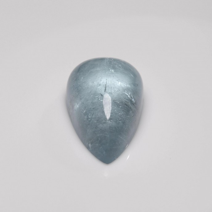 Natural Aquamarine 37.18 Carats Blue Pear Cabochon 26x17 mm Loose Gemstone - Image 2