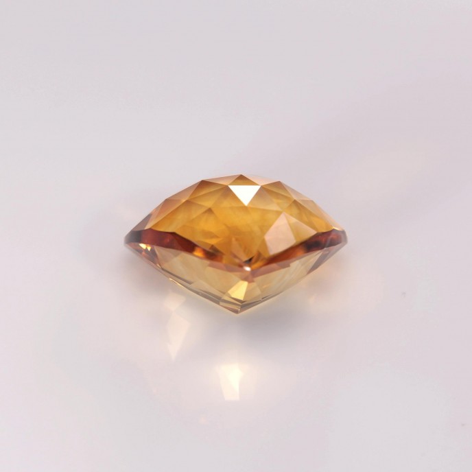 Natural Madeira Citrine 35.28 Carats Madeira Orange Trilliant Cabochon 23x23 mm Loose Gemstone - Image 4