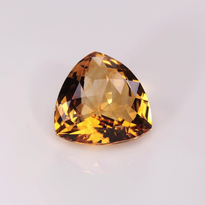 Natural Madeira Citrine 35.28 Carats Madeira Orange Trilliant Cabochon 23x23 mm Loose Gemstone - Image 7