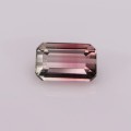 Natural Tourmaline Bi Color 1.38 Carats Pink to Champagne Emerald 8x5 mm Loose Gemstone - Image 2