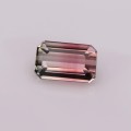 Natural Tourmaline Bi Color 1.38 Carats Pink to Champagne Emerald 8x5 mm Loose Gemstone - Image 3