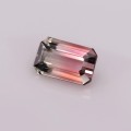 Natural Tourmaline Bi Color 1.38 Carats Pink to Champagne Emerald 8x5 mm Loose Gemstone - Image 6