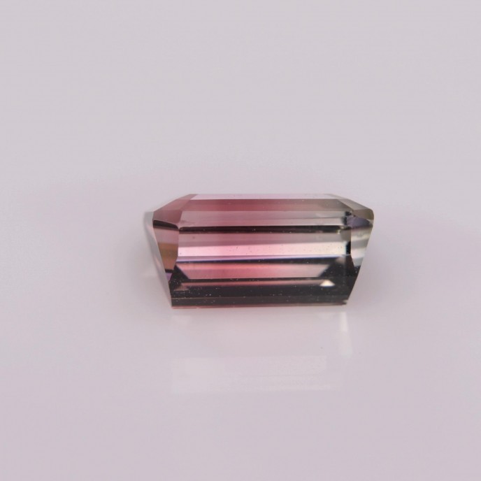 Natural Tourmaline Bi Color 1.38 Carats Pink to Champagne Emerald 8x5 mm Loose Gemstone - Image 4