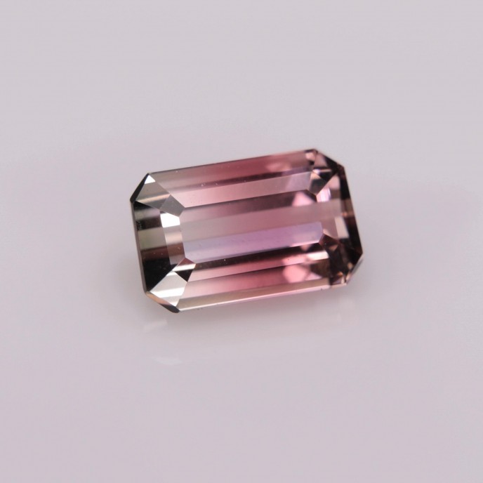 Natural Tourmaline Bi Color 1.38 Carats Pink to Champagne Emerald 8x5 mm Loose Gemstone - Image 5
