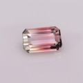 Natural Tourmaline Bi Color 1.38 Carats Pink to Champagne Emerald 8x5 mm Loose Gemstone - Image 1