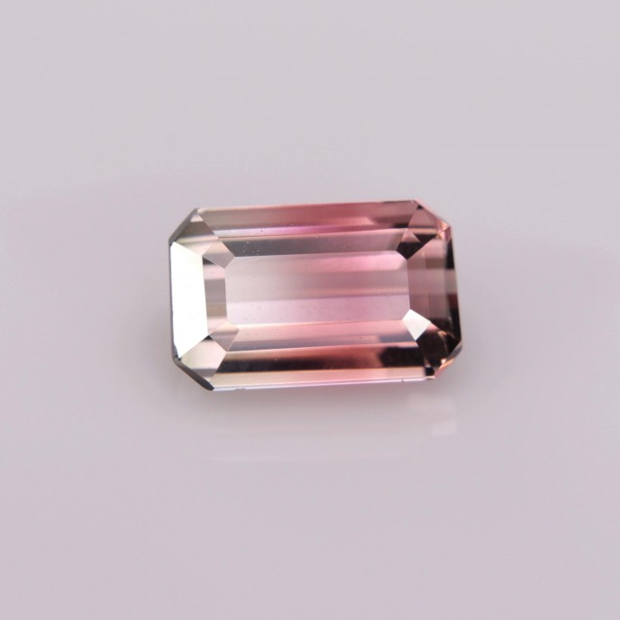 Natural Tourmaline Bi Color 1.38 Carats Pink to Champagne Emerald 8x5 mm Loose Gemstone - Image 7