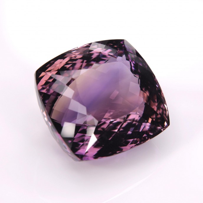 Natural Ametrine 91.08 Carats Purple to Mild Yellow Cushion 29x26 mm Loose Gemstone - Image 5