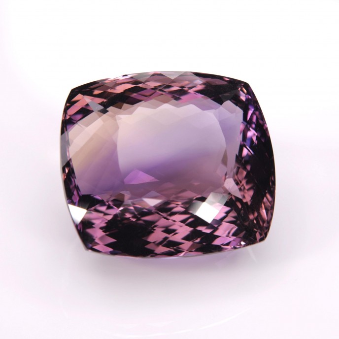 Natural Ametrine 91.08 Carats Purple to Mild Yellow Cushion 29x26 mm Loose Gemstone - Image 7
