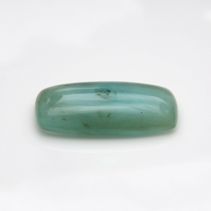 Natural Peru Opal 29.82 Carats Aqua Blue Green Cushion Cabochon 35x16 mm Loose Gemstone - Image 1