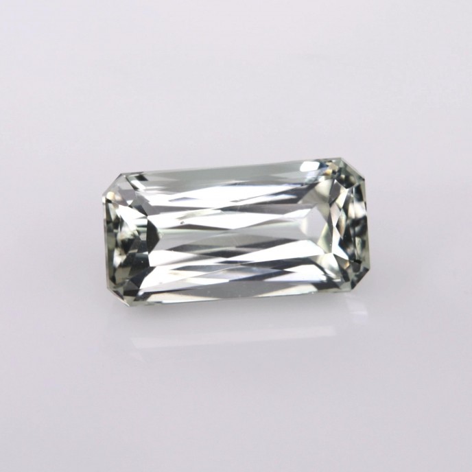Natural Tourmaline 3.01 Carats Half White Emerald 11x6 mm Loose Gemstone - Image 1