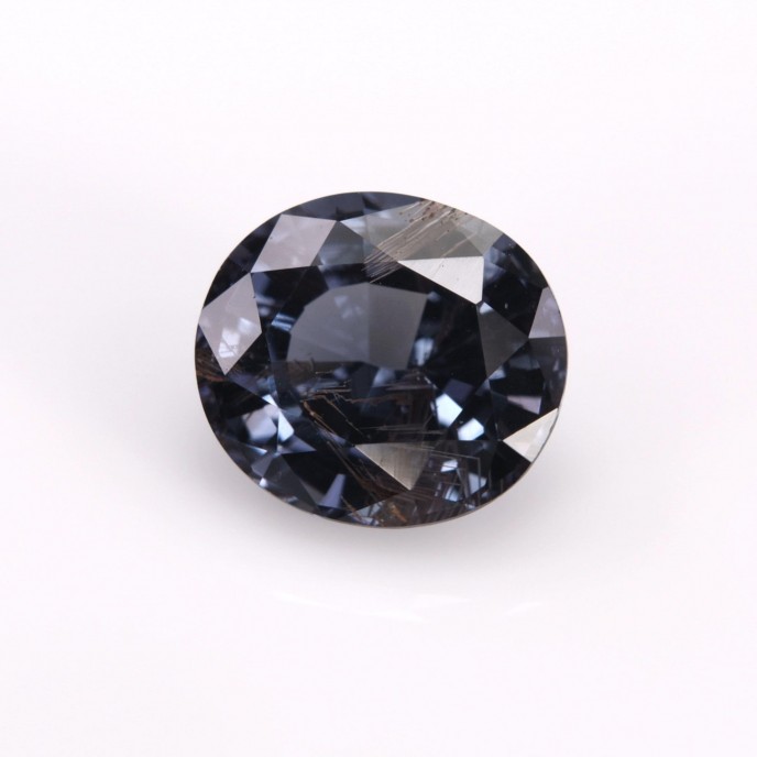 Natural Spinel 1.82 Carats Steel Blue Oval 8x7 mm Loose Gemstone - Image 2
