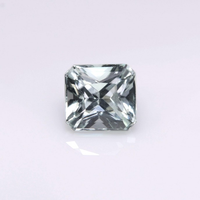 Natural Tourmaline - Acrolite 1.18 Carats White Octagon 6x6 mm Loose Gemstone - Image 1