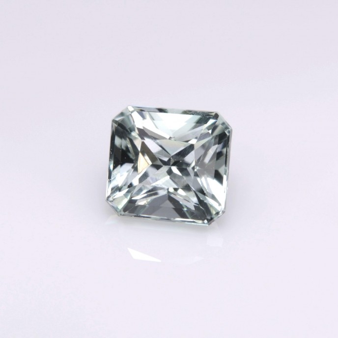 Natural Tourmaline - Acrolite 1.18 Carats White Octagon 6x6 mm Loose Gemstone - Image 2