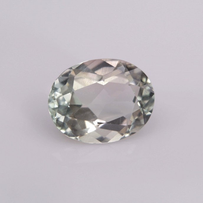Natural Tourmaline 2.48 Carats Ultra Light Baby Pink Green Oval 10x8 mm Loose Gemstone - Image 1