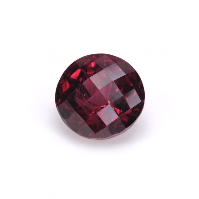 Natural Rhodolite Garnet 4.18 Carats Purplish Red Round Checker 9x9 mm Loose Gemstone - Image 3