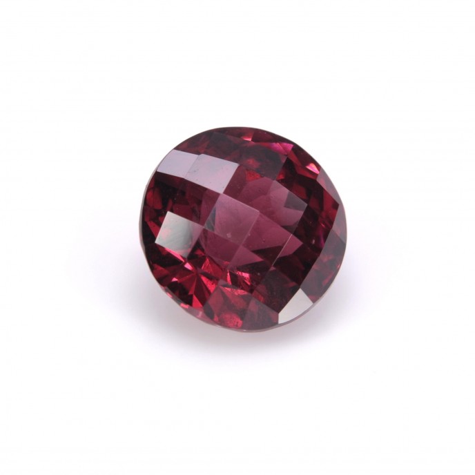 Natural Rhodolite Garnet 4.18 Carats Purplish Red Round Checker 9x9 mm Loose Gemstone - Image 6