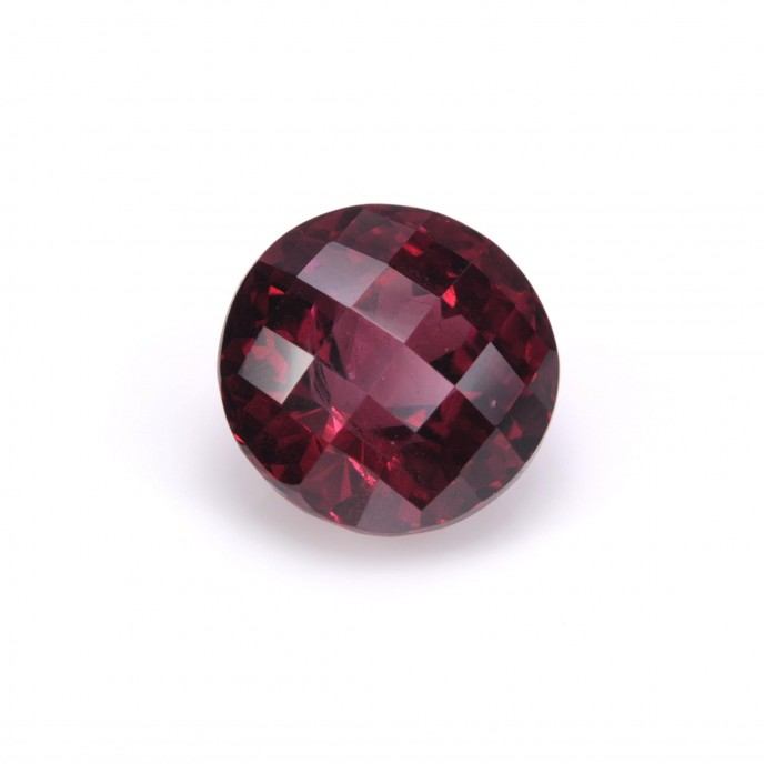 Natural Rhodolite Garnet 4.18 Carats Purplish Red Round Checker 9x9 mm Loose Gemstone - Image 7