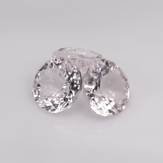 Natural Morganite 4.84 Carats Very Light Peach Pink Round Concave 8x4 mm Loose Gemstone - Image 3
