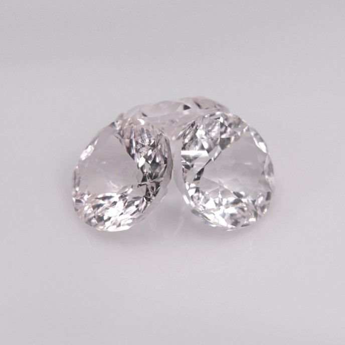 Natural Morganite 4.84 Carats Very Light Peach Pink Round Concave 8x4 mm Loose Gemstone - Image 5