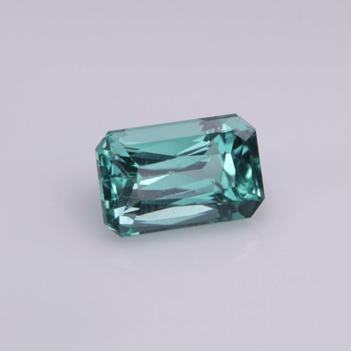 Natural Apatite 1.49 Carats Paraiba Blue Green Emerald 8x5 mm Loose Gemstone - Image 1