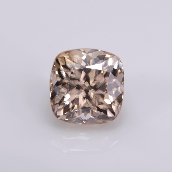 Natural Zircon 3.58 Carats Champagne Antique Cushion 7x7 mm Loose Gemstone - Image 1