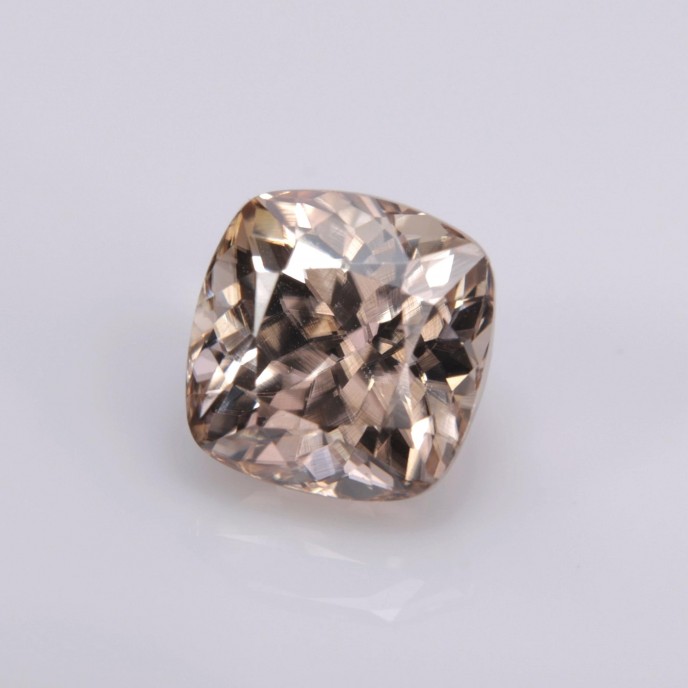 Natural Zircon 3.58 Carats Champagne Antique Cushion 7x7 mm Loose Gemstone - Image 2