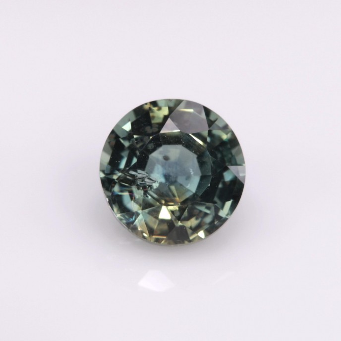 Natural Sapphire Certified 1.29 Carats Bluish Green to Yellow Round 6x6 mm Loose Gemstone - Image 5
