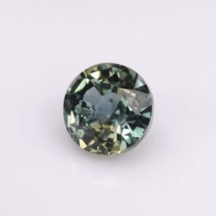 Natural Sapphire Certified 1.29 Carats Bluish Green to Yellow Round 6x6 mm Loose Gemstone - Image 6