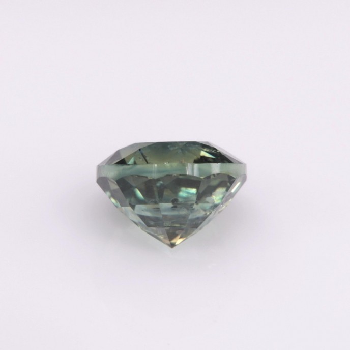Natural Sapphire Certified 1.29 Carats Bluish Green to Yellow Round 6x6 mm Loose Gemstone - Image 3