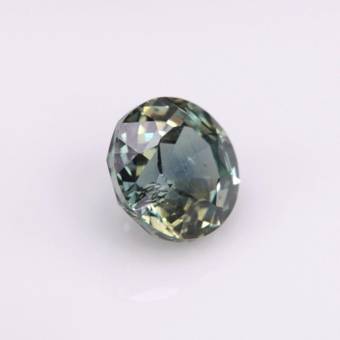 Natural Sapphire Certified 1.29 Carats Bluish Green to Yellow Round 6x6 mm Loose Gemstone - Image 4